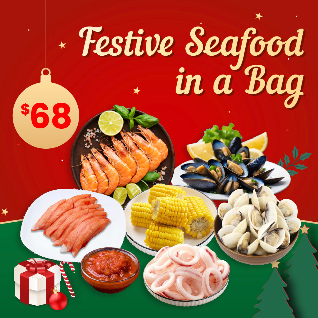 Christmas Festive Seafood in a Bag