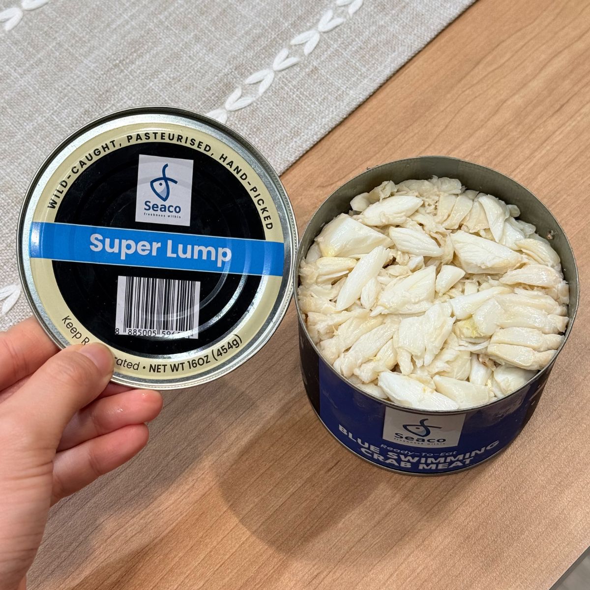 Chilled Canned Super Lump Blue Swimming Crab Meat