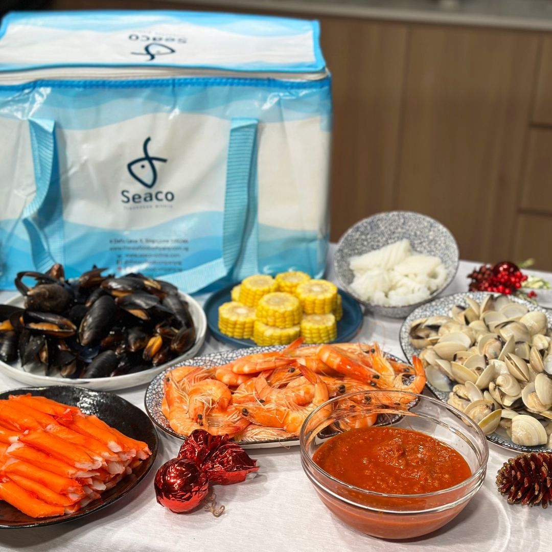 Christmas Festive Seafood in a Bag
