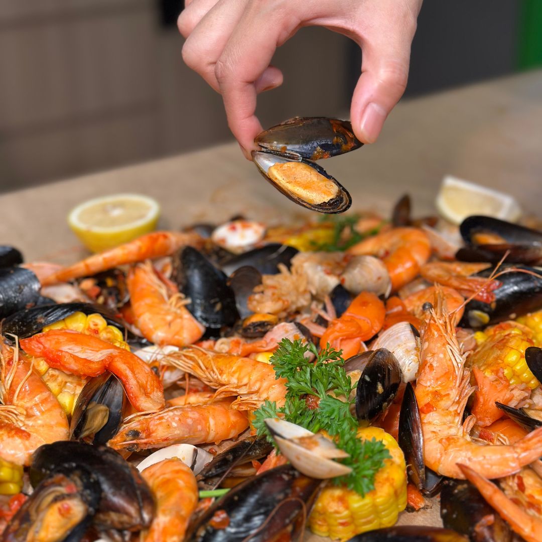 Christmas Festive Seafood in a Bag