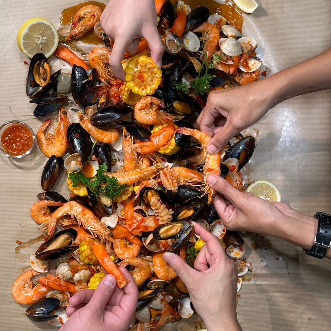 Christmas Festive Seafood in a Bag