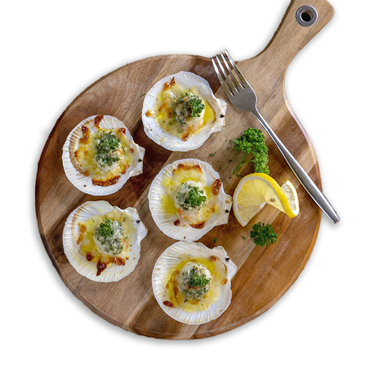 Japanese Half Shell Scallop with Truffle Cheese Sauce