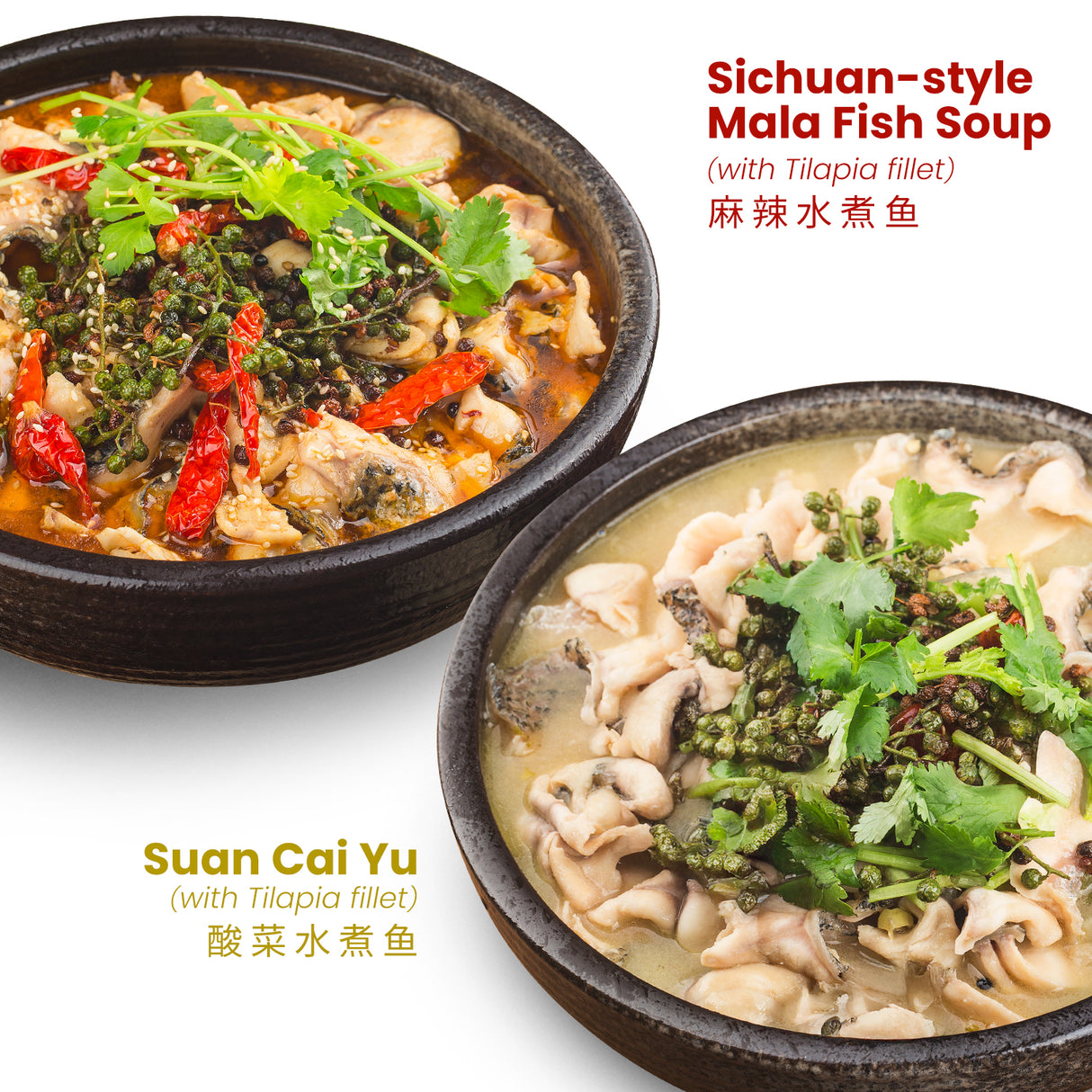 Mala & Suan Cai Yu (Sichuan-Style Spicy Soup/Sauerkraut Soup)