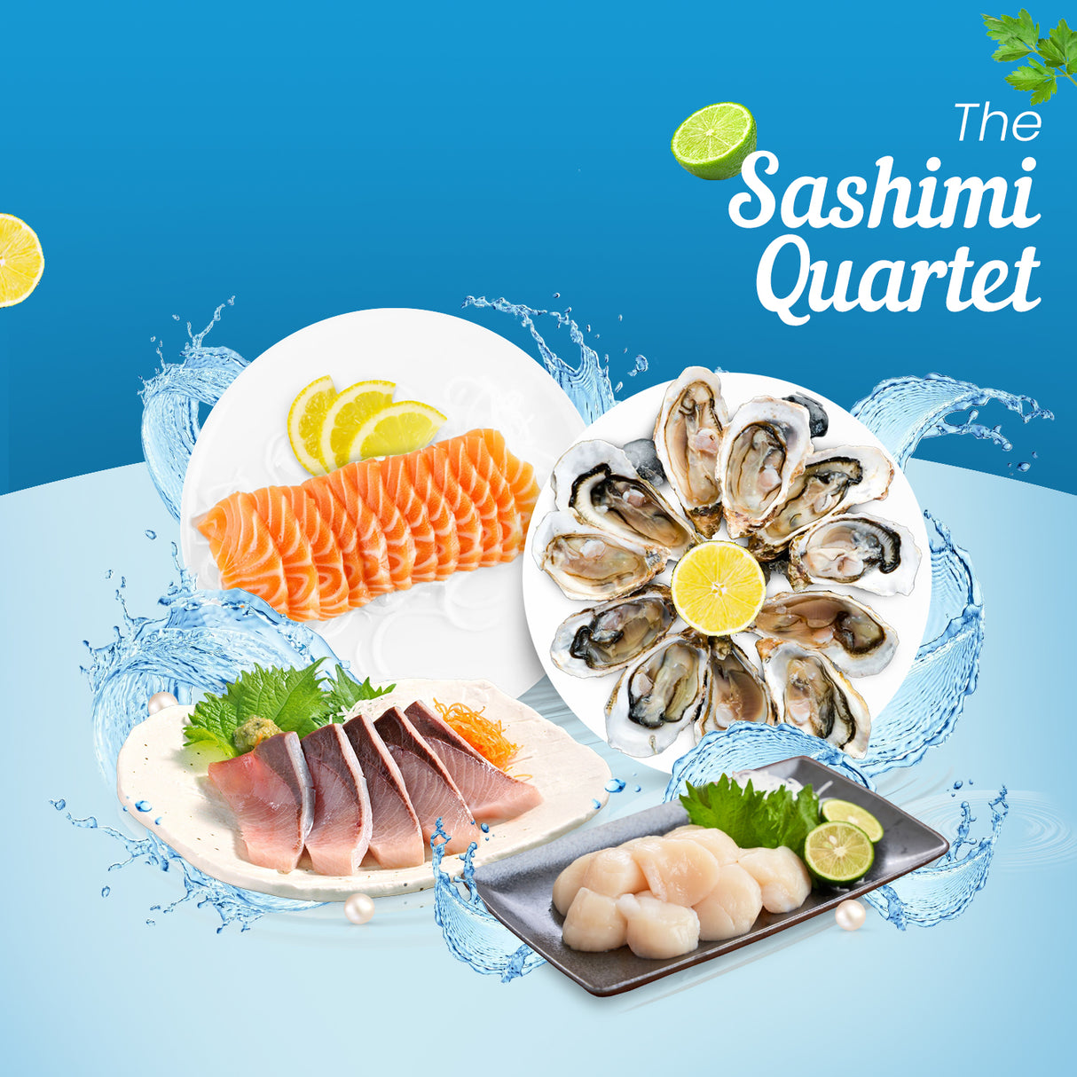 salmon sashimi party platter