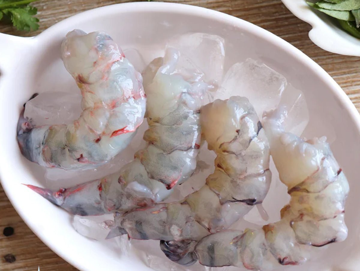 Black Tiger Prawn - Peeled, Deveined, Tail Off (21-25pcs)