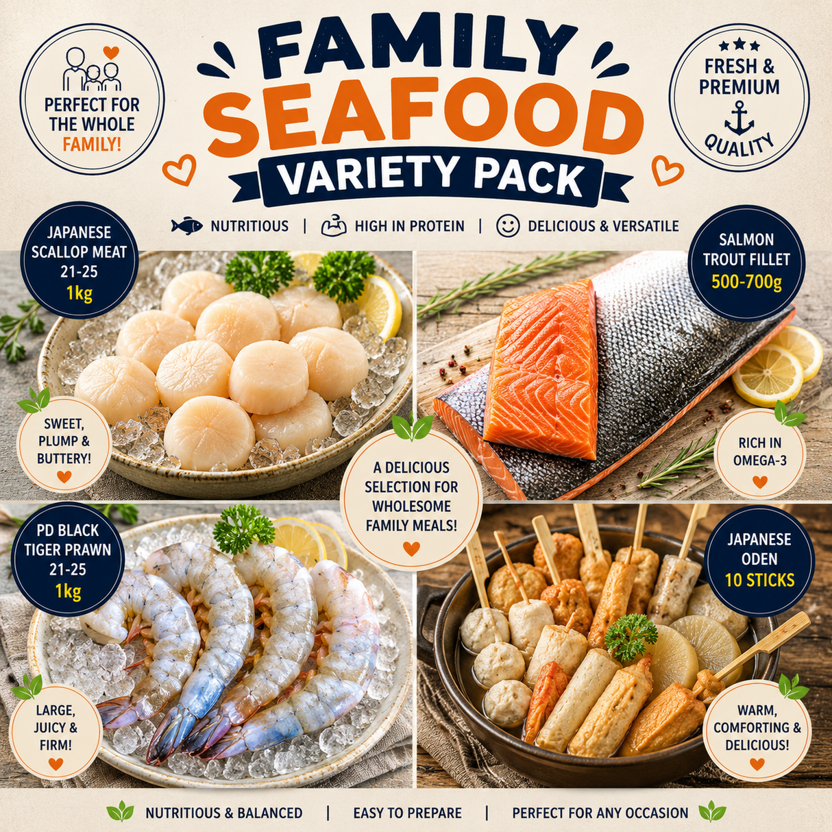 Family Seafood Variety Bundle