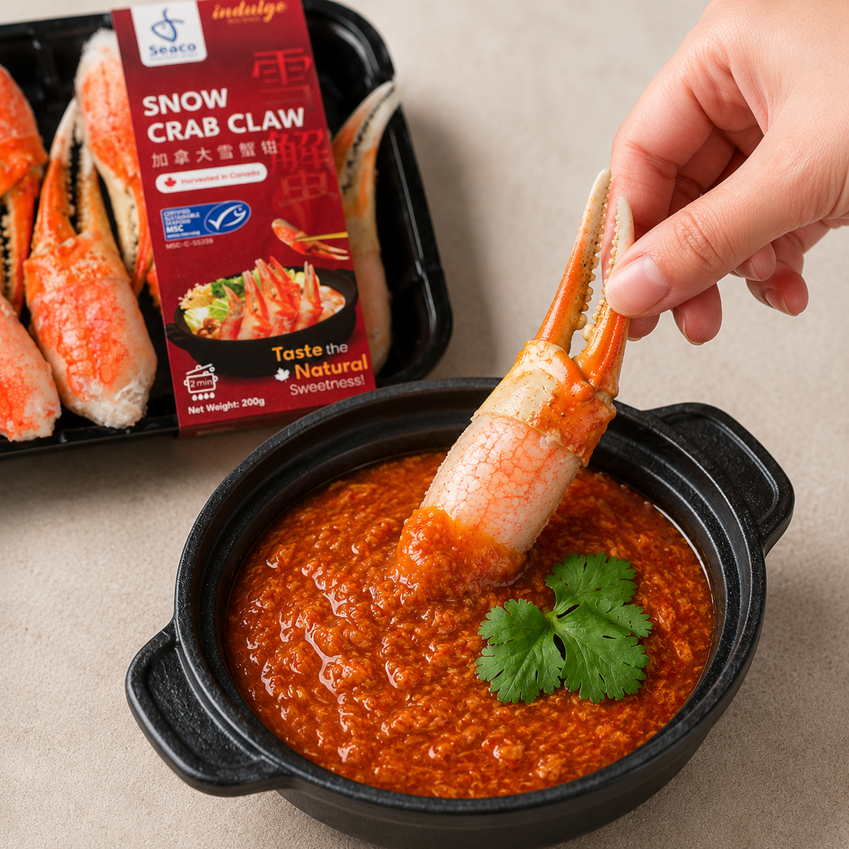 MSC Snow Crab Claw with Singapore Chilli Crab Sauce
