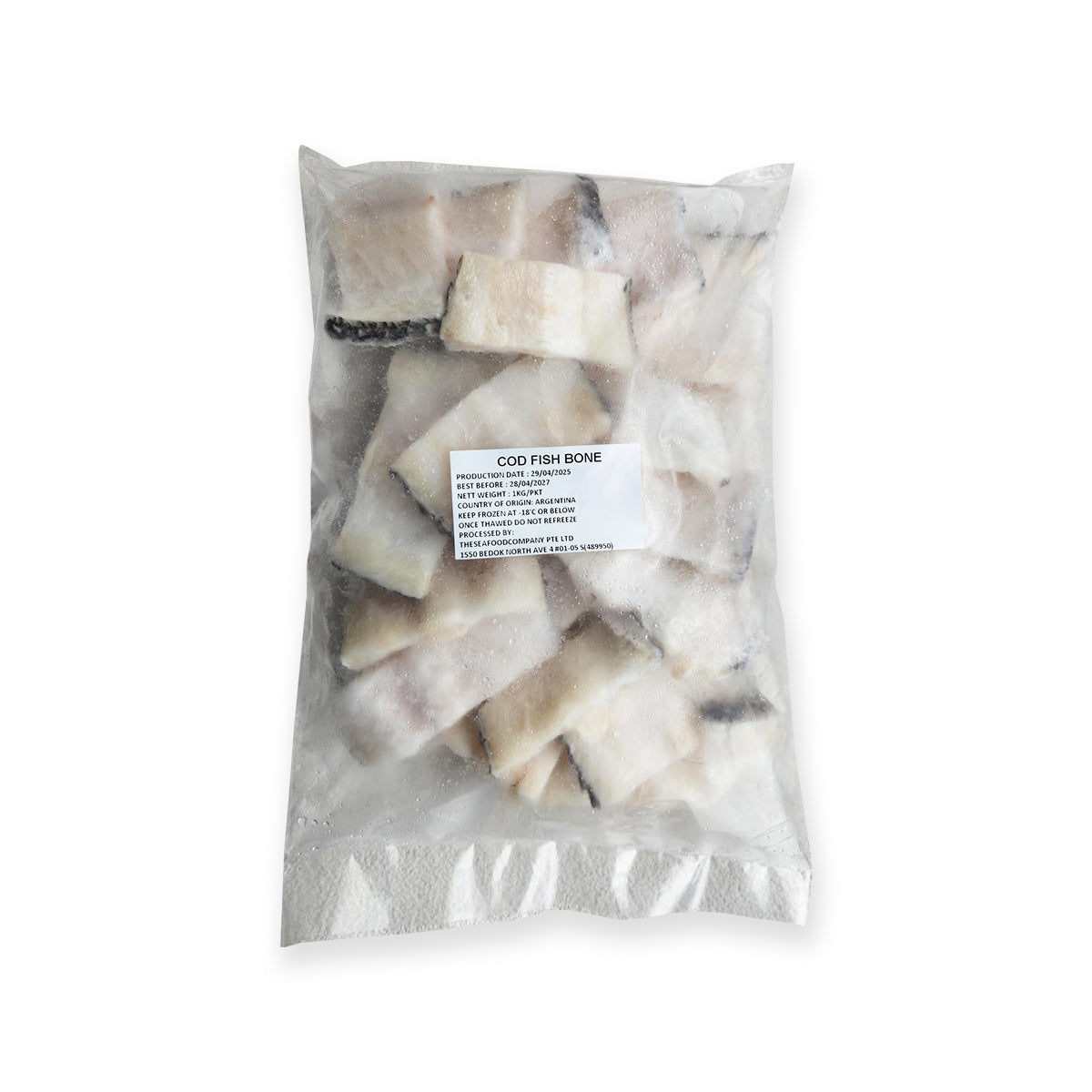 Wild Caught Chilean Sea Bass Fish Bone - 1kg