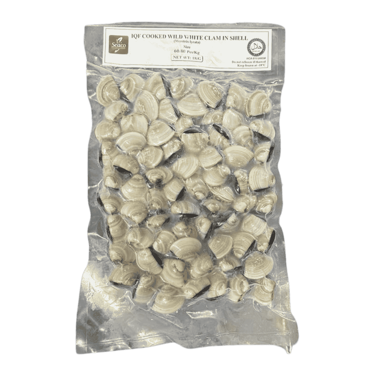 Cooked White Clam (60-80) - 1kg