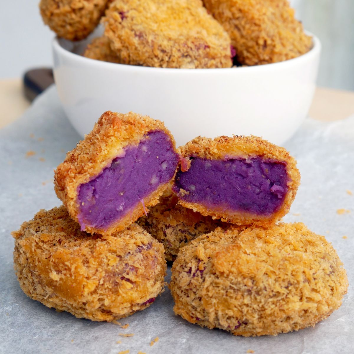 Purple Sweet Potato Croquette