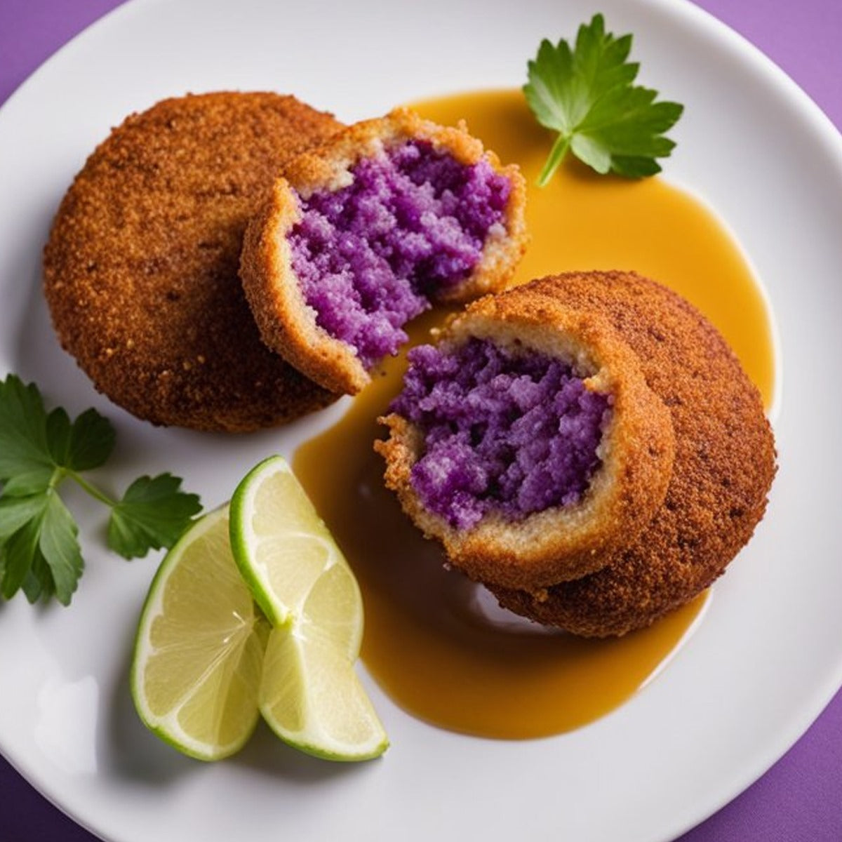 Purple Sweet Potato Croquette